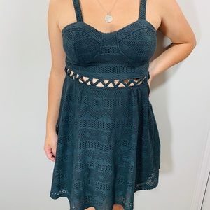 Xhilaration Skater Dress chevron and open waste